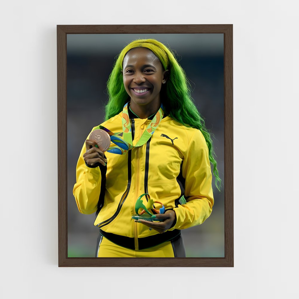 Poster La Détermination de Shelly-Ann – affiche Athlétisme (vue 5)